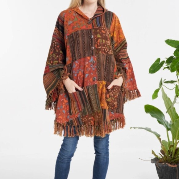 Kathmandu unisex hooded poncho with pockets - Picture 1 of 4